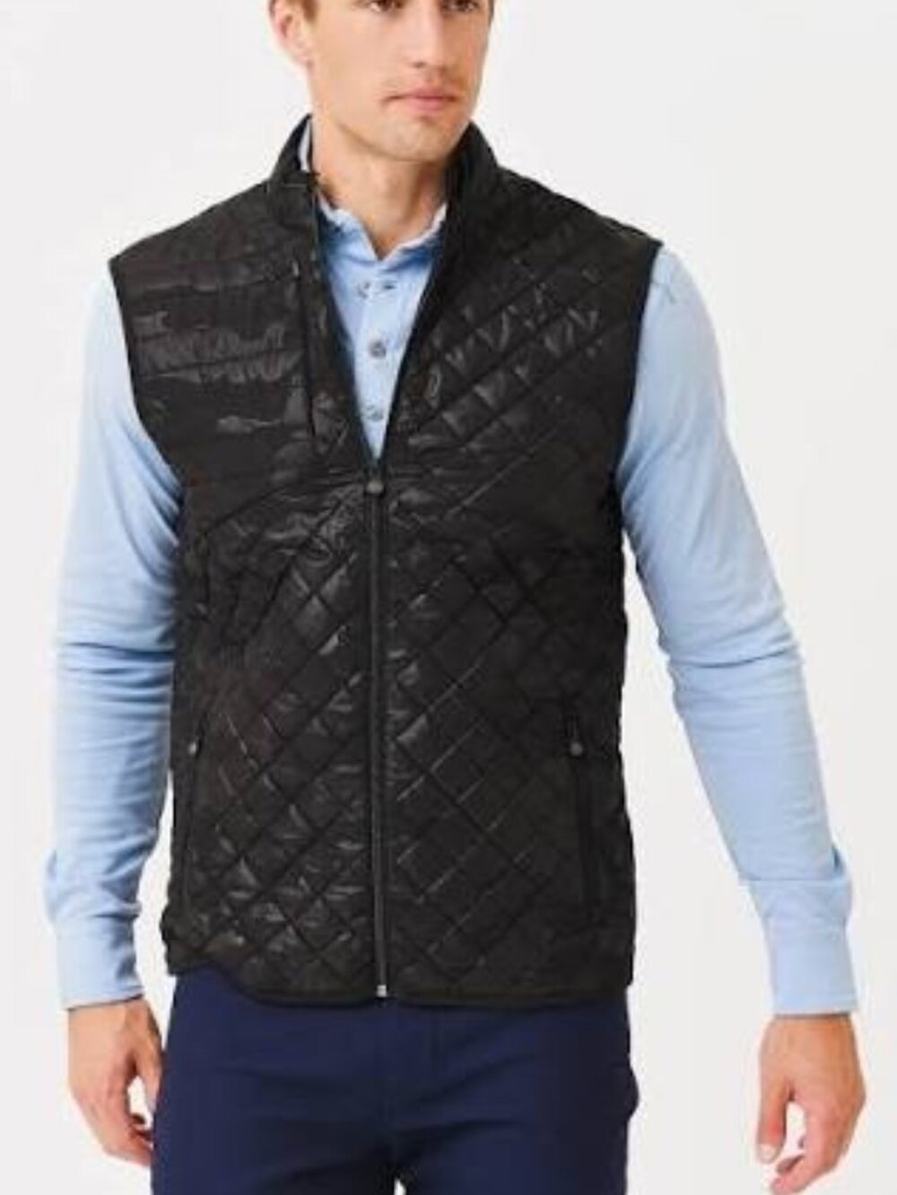 GREYSON Men's Printed Camo Sioux Vest Black Golf Full Zip size XL